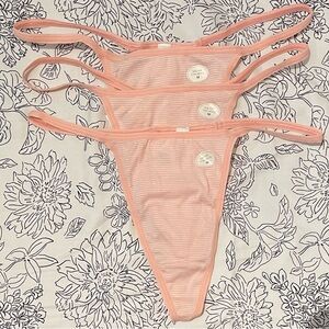 NWT Lot of 3 Vintage GapBody Pink Low Rise Mini String Thong Underwear